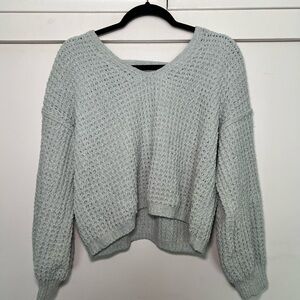 Women's Baby Blue Soft Knit Sweater